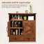 Armoire à pharmacie murale avec tablettes réglables, portes de grange doubles et tiroir amovible - Armoire de rangement rustique pour salle de bain, salle de bain, cuisine, couloir-1152963129