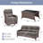 Outdoor Patio Wicker Sofa Conversation Set With Swivel Chairs And Coffee Table-199764425-199764426