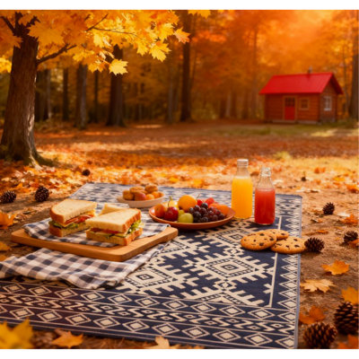 Tapis réversible, tapis d'extérieur pour le patio pour la décoration, tapis de camping extérieur
