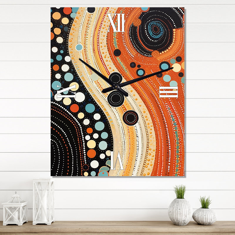 Horloge murale transitionnelle aborigène I, Grand
