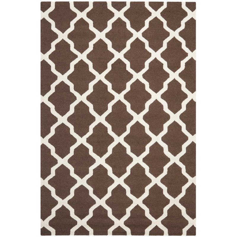 Dart Geometric Wool Hand Woven Area Rug, Rectangle 152 x 244 cm