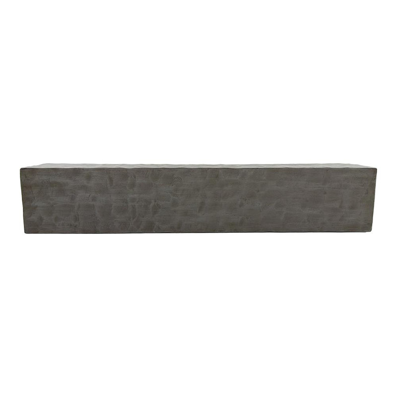Tablette de manteau de cheminée en béton Thermastone de 72 po de style ciselé - non combustible, résistant à la chaleur - pour les foyers intérieurs et extérieurs