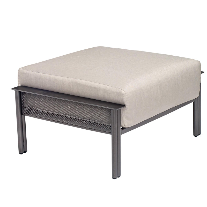 Jax Iron Outdoor Ottoman, Graphite, Impact Vapour Grey
