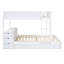Lit superposé double avec lit gigogne simple, rangement et bureau, blanc-820926111