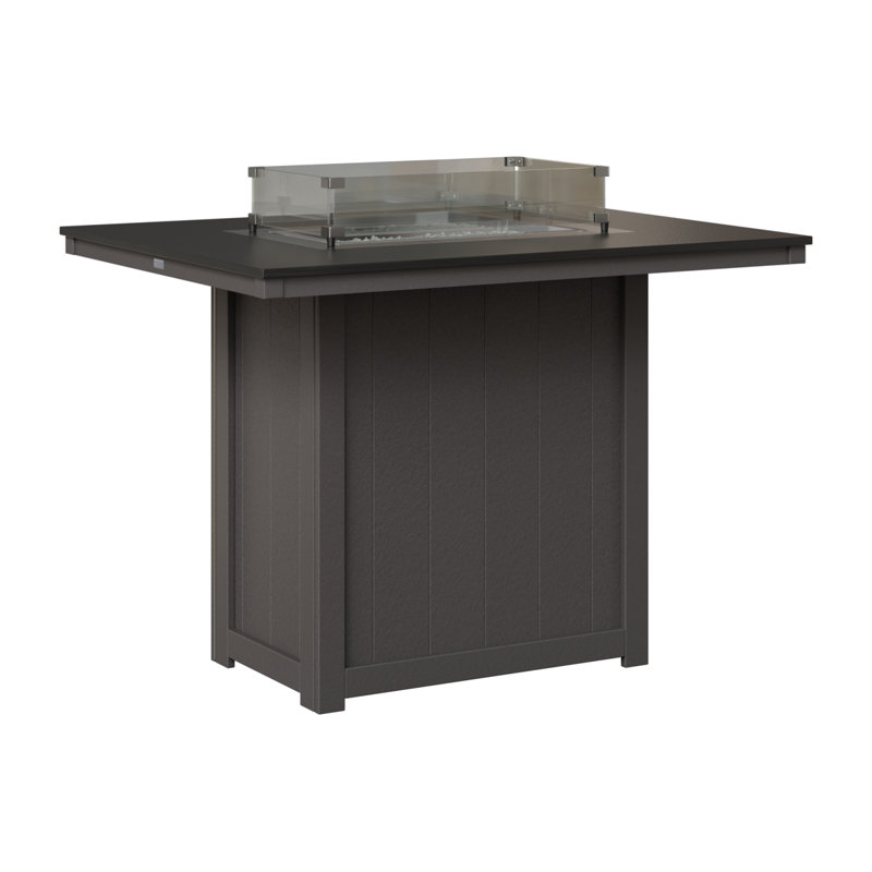 Foyer de table berlinois Donoma, Plateau martelé noir avec base gris fumée, H 39 po x l 41 po x P 54 po
