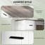 Bureau d'ordinateur à 3 tiroirs, bureau de maison de campagne, blanc