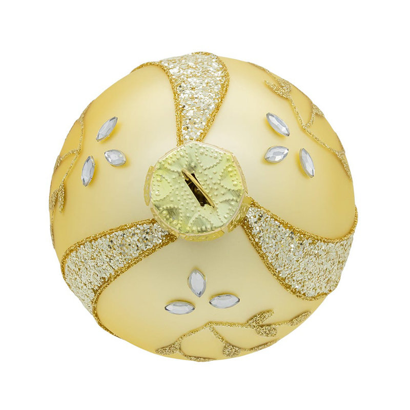 Kurt Adler 80MM Glass Striped Ball Ornament - Thumbnail 2