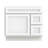 36'' Single Bathroom Vanity Base Only in White-92410332