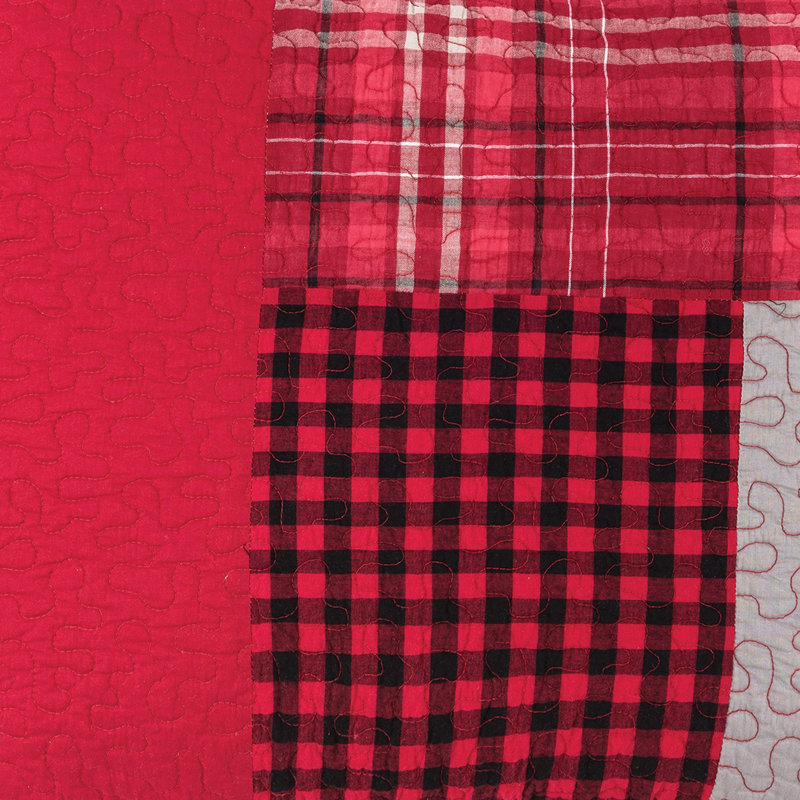 Russell Cotton Reversible Quilt Set, Full/Queen Quilt + 2 Shams
