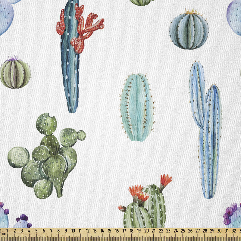 Cactus à l'aquarelle, cactus à l'aquarelle, l 36 po x L 180 po