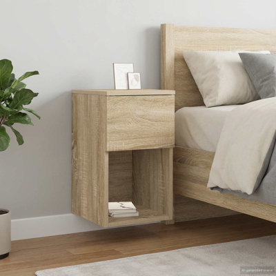 29cm W Manufactured Wood Bedside Table
