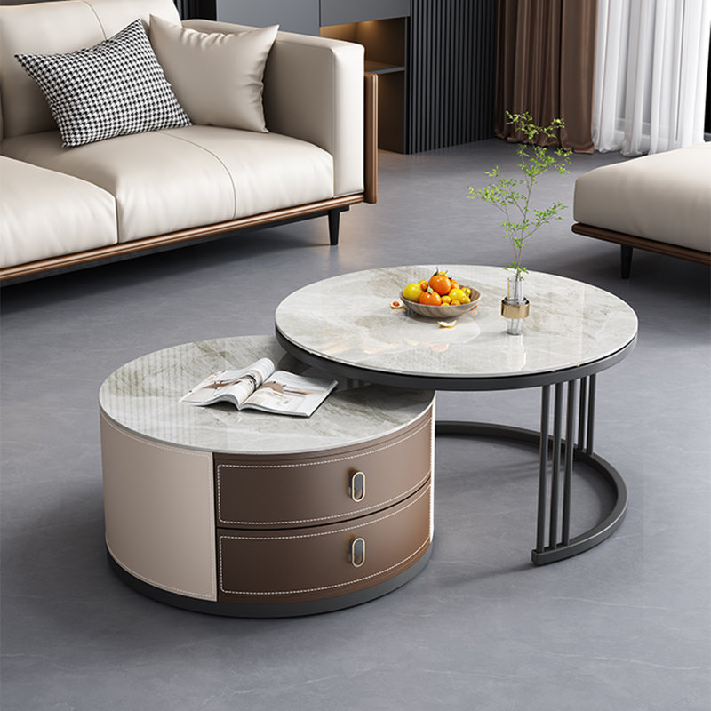 Ensemble de tables basses Modern, Multi-couleur, H 17,7 po x L 31,5 po x l 31,5 po