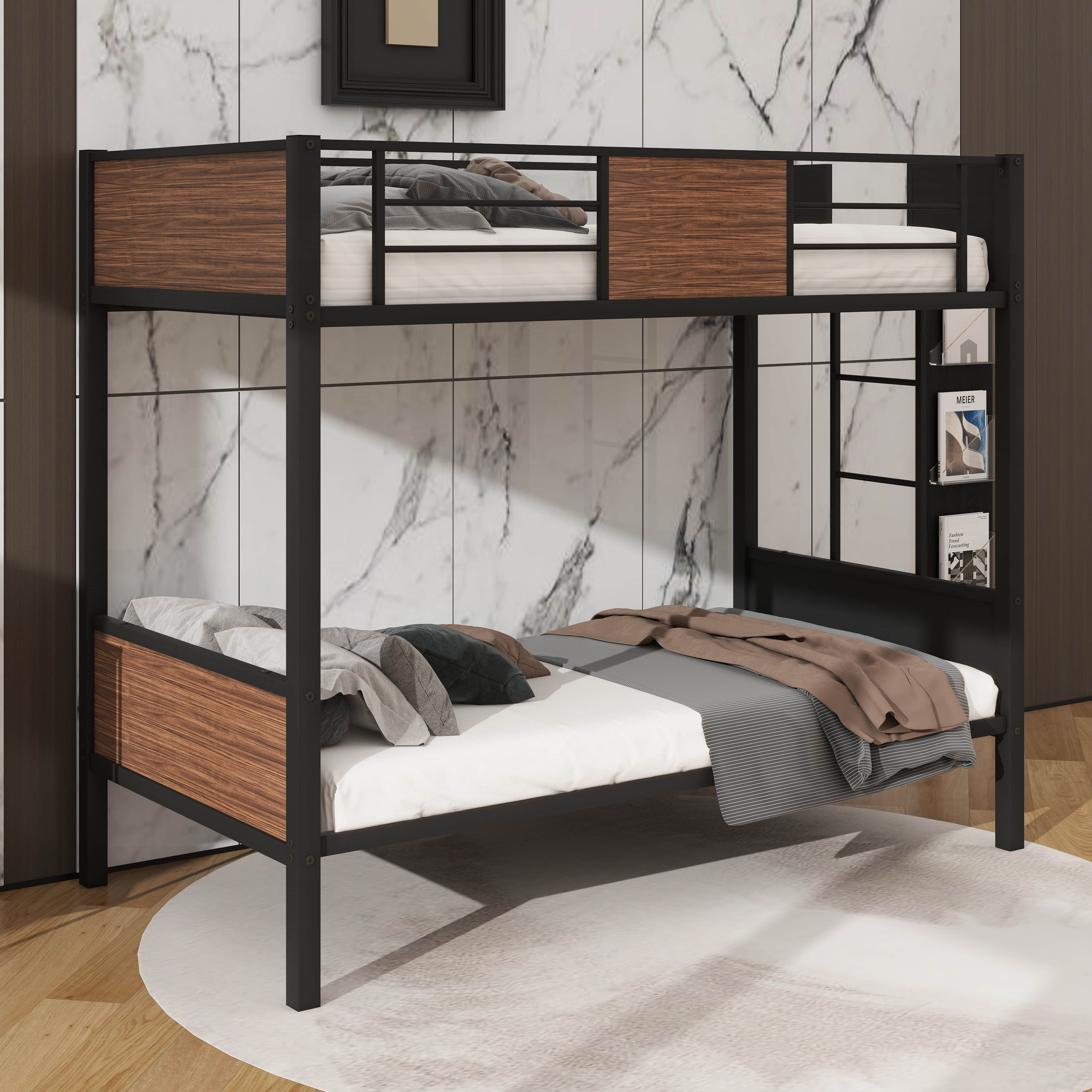 XIUYE Contemporary Steel Frame Bunk Bed With Chic Design - Wayfair Canada