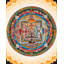 Lotus Kalachakra Mandala au centre (Thangka Brocadeless)
