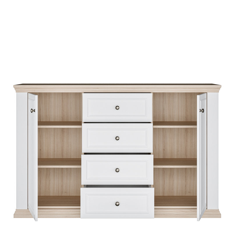 Pontypool 148.6cm Sideboard, White/Oak