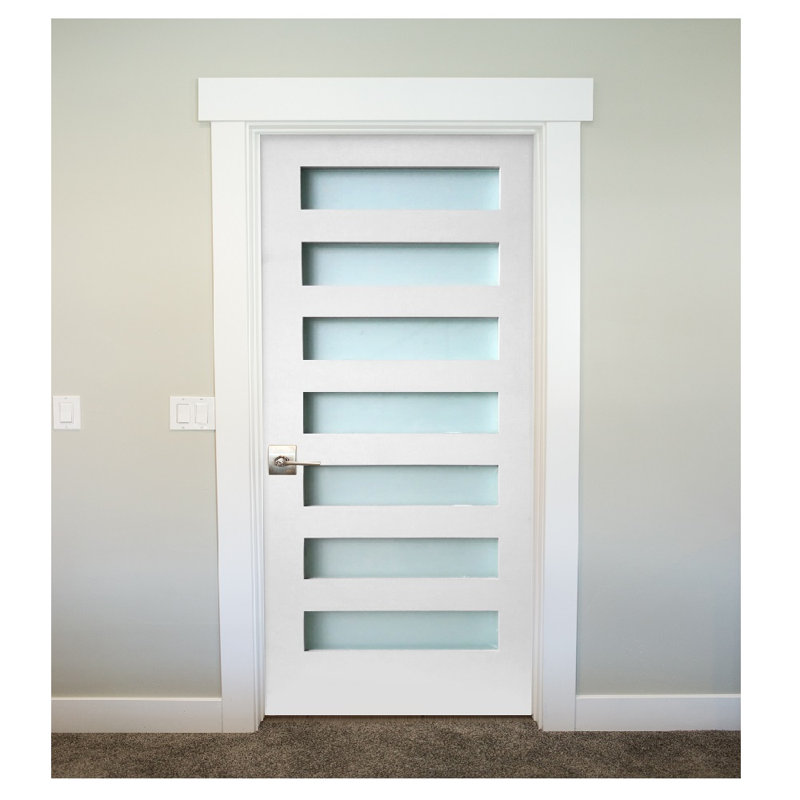 Porte standard en verre satiné, 24 po x 80 po, Droite