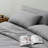 Queen Sheet Set, 100% Combed Cotton, Extra Soft, Breathable, 4 Pcs, Queen Size Bed, Grey-87805299-87805298
