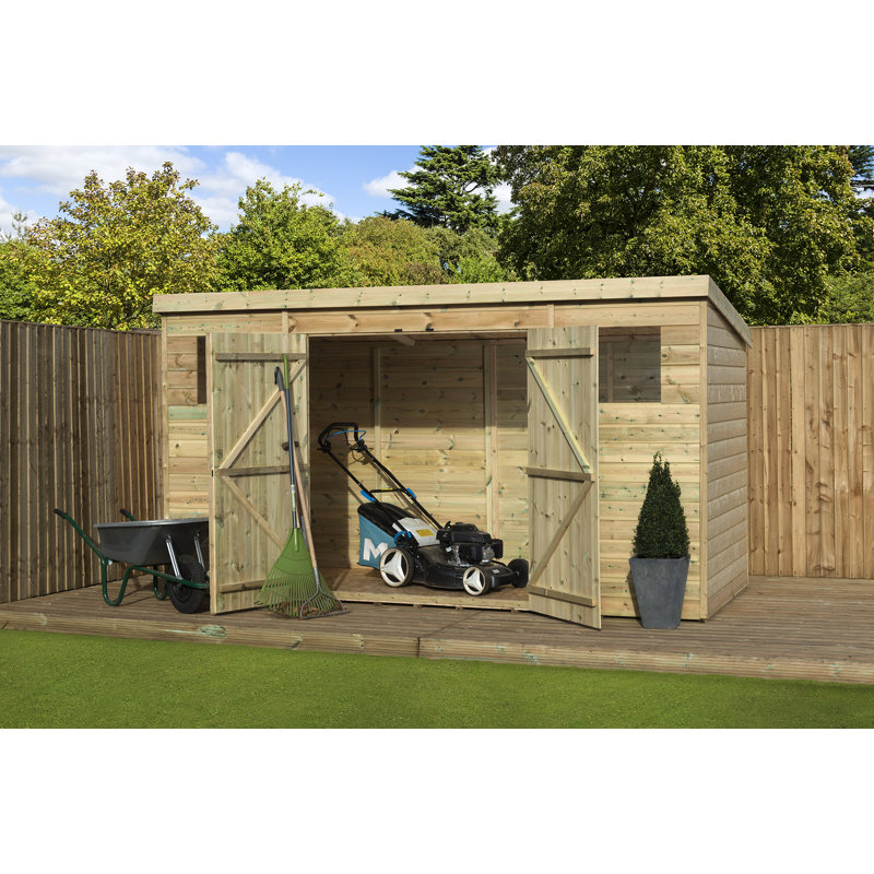 Shiplap Pent Wooden Shed, 12ft. W x 4ft. D