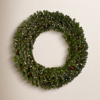 Faux Lighted 60'' Wreath