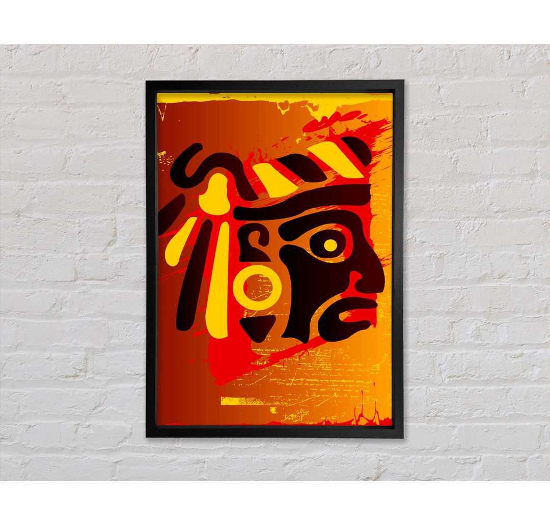 Tribal Face - Einzelner Bilderrahmen Kunstdrucke auf Leinwand