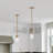 Isamar 1-Light Dimmable Steel Single Pendant-9509831