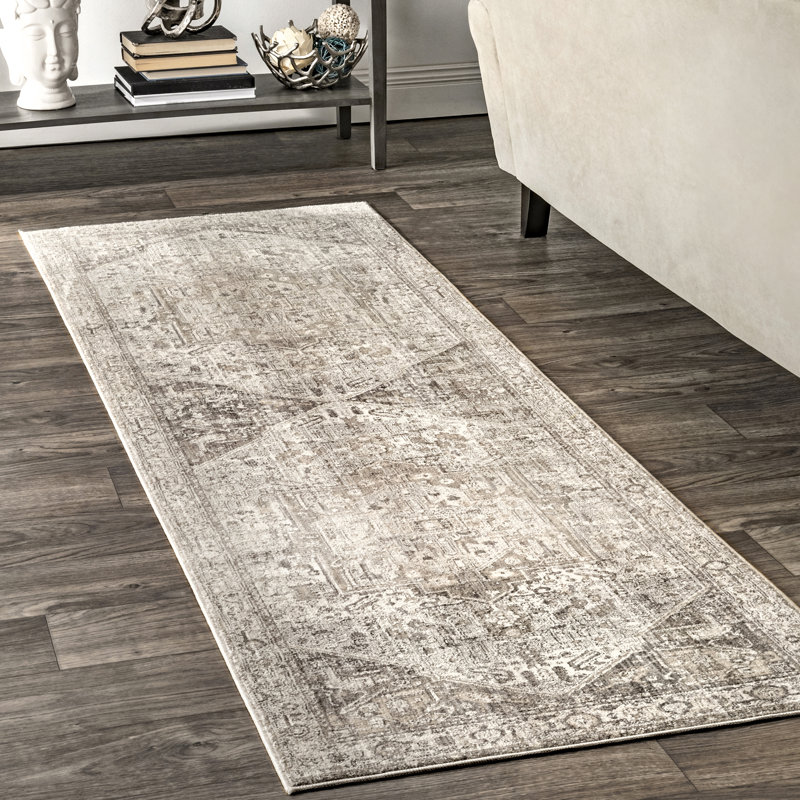 Tapis neutre / beige Wideman, Tapis de couloir beige