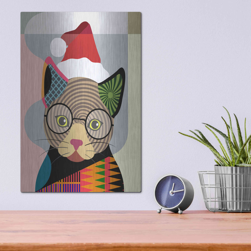 «Santa Kitty» par Lanre Adefioyue, H 16 po x l 12 po