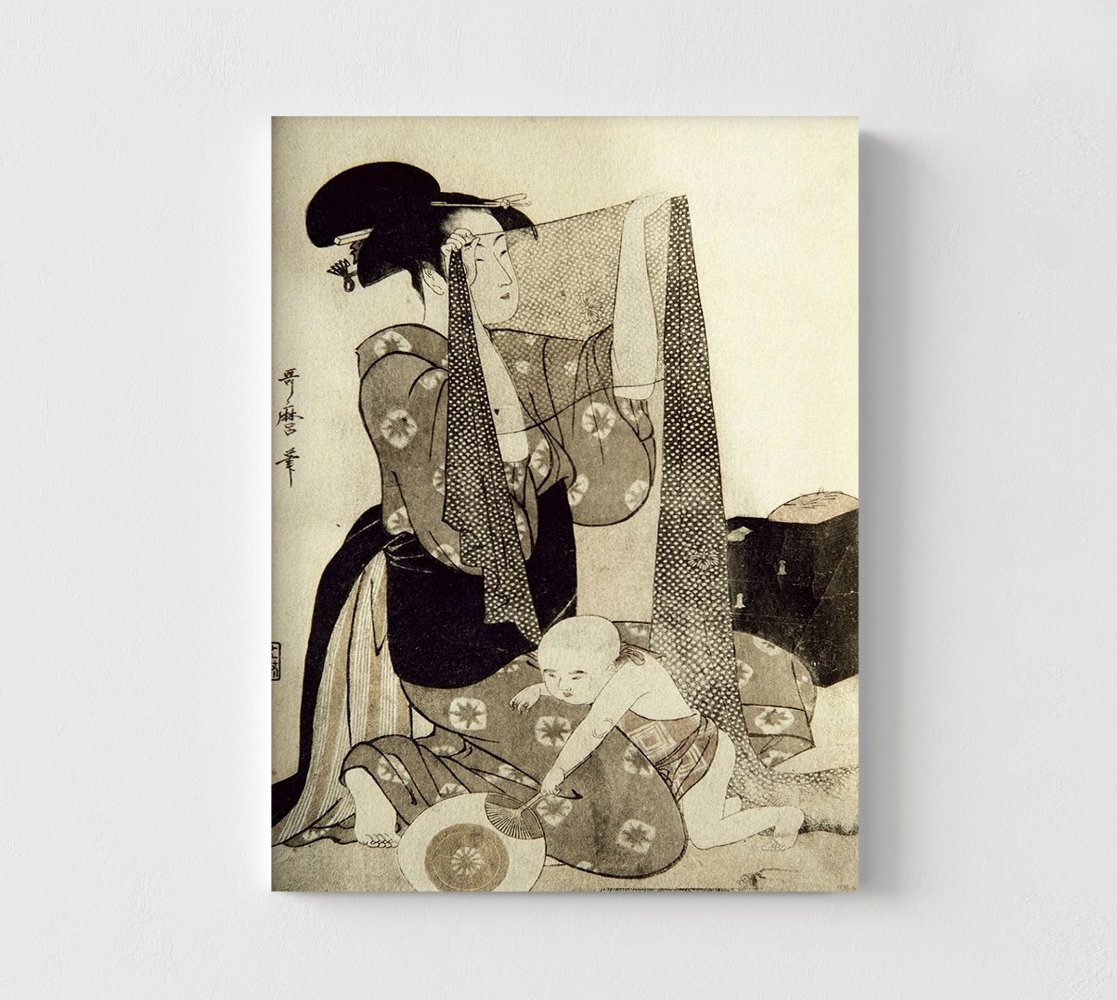 WeFrameArt Mother And Child By Kitagawa Utamaro, Motherhood Artwork, OB ...