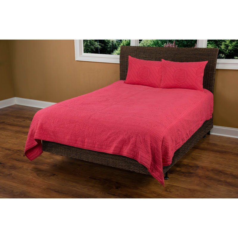 Moroccan Fling Geometric Sham Set, Standard, Coral