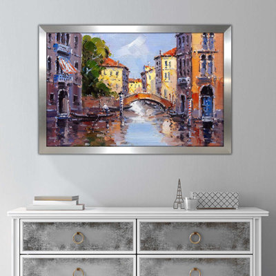 «Colorful Canal», reproduction encadrée