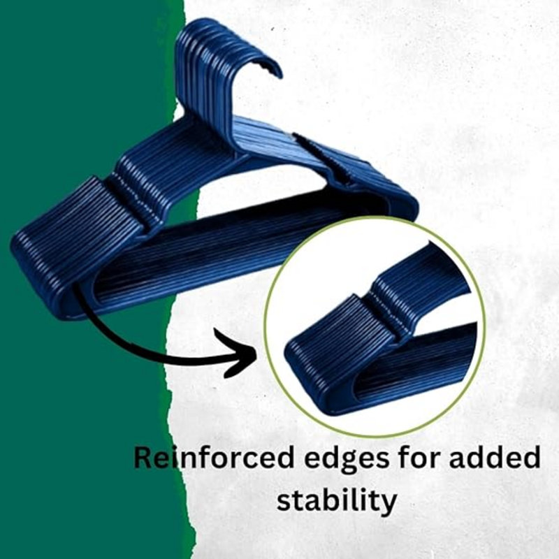 Clothing Hangers, 18 Pack, Blue, Durable Plastic