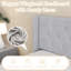 Queen Size Bed Frame With 4 Storage Drawers And Wingback Headboard In Grey Grey Platform Supportive