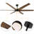 Chamlee 70'' 6-Blade DC Ceiling Fan with 3CCT Dimmable LED Lights and Remote Control