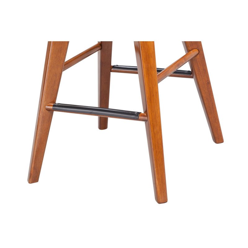 Basnti Swivel Solid Wood Counter Stool, Walnut, Counter Stool (24" Seat Height)