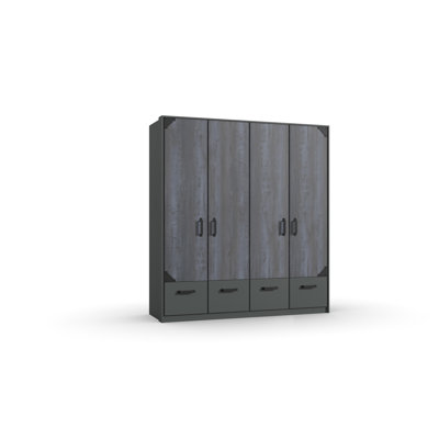 Ossipee 4 Door Manufactured Wood Wardrobe