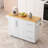 Kitchen Island Cart With 2 Door Cabinet And Three Drawers,43.31 Inch Width With Spice Rack,Towel Rack-43733692