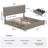 Bed Frame With Adjustable Headboard And 4 Storage Drawers, Linen Upholstered Platform Bed Frame-110095407-110095411