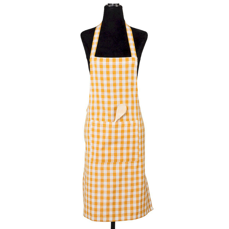 Gingham Cotton Bib Apron