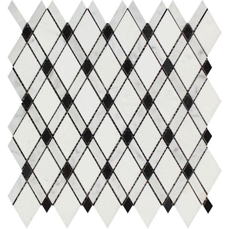 Grid Honed Marble Tile