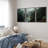 Misty Forest Landscape "Hazy Moody Dark Green River Nature Artwork, Tranquil Panoramic Modern Rustic Woodland Wall Pictures, Framed Canvas Giclée Print 3 Pieces Wall Art" 16"x24"x3 pcs, 24"x36"x3 pcs-91258538-119385155