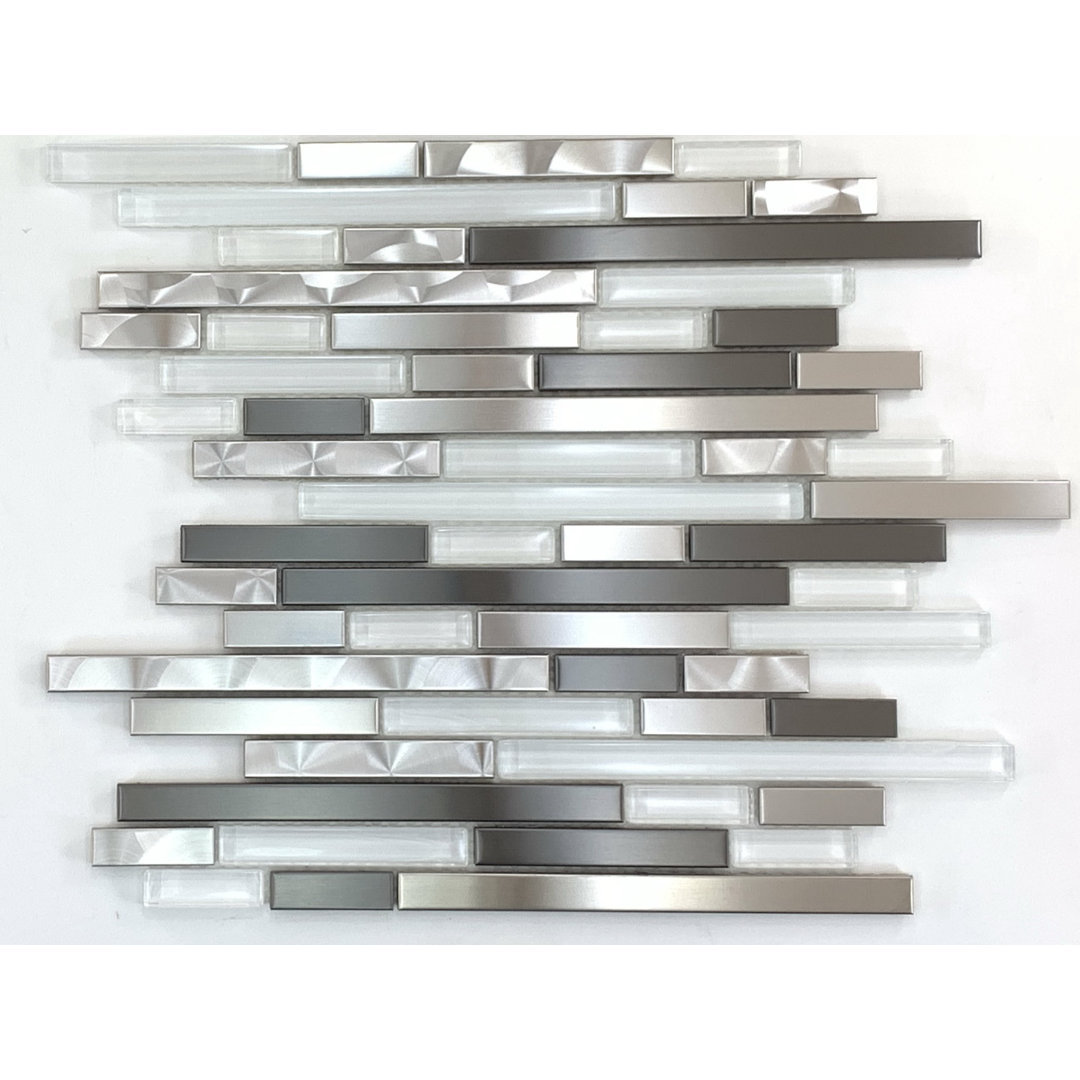 Metal Linear Mosaic Wall & Floor Tile Luxsurface 