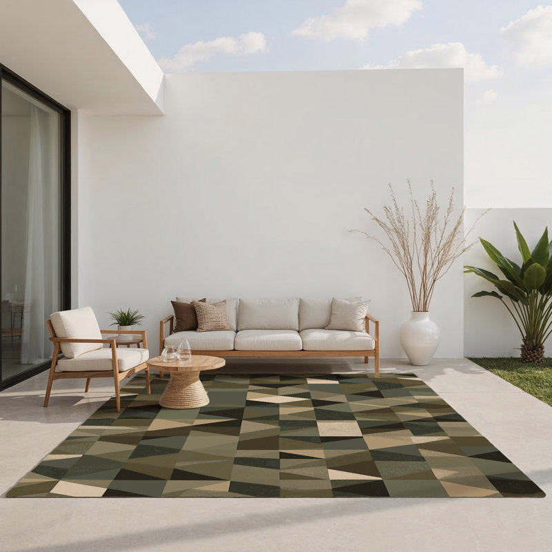 Tapis d'intérieur et d'extérieur à rayures Field, Rectangle 4pi x 6 pi