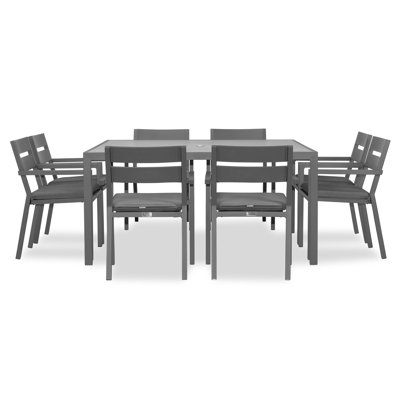 Vivant 8 - Person Patio Dining Set with Square Table , Cushions Included