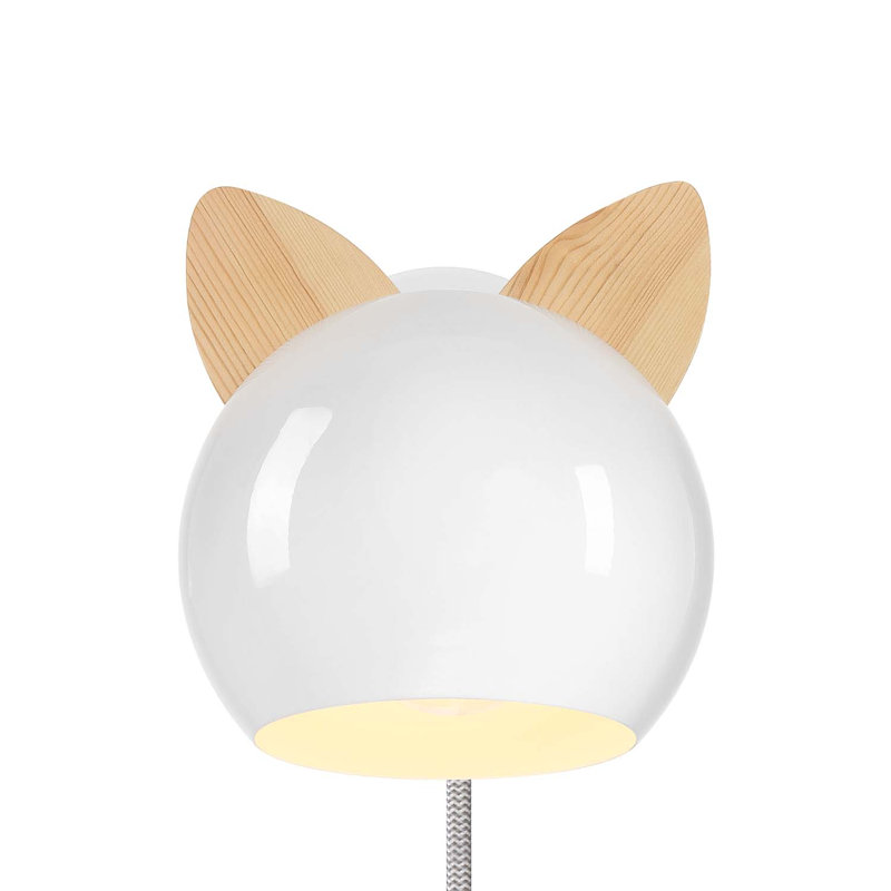 Topsy 1-Light Wall Sconce, Cat Ears, Cloud White