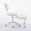 Chaise de bureau avec support lombaire et tabouret réglable-2042962015