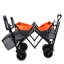 Wagon pliable avec poignée et auvent, capacité de 480 lb, roues tout-terrain, pour le camping, le magasinage, les sports et le jardin, orange-122630172