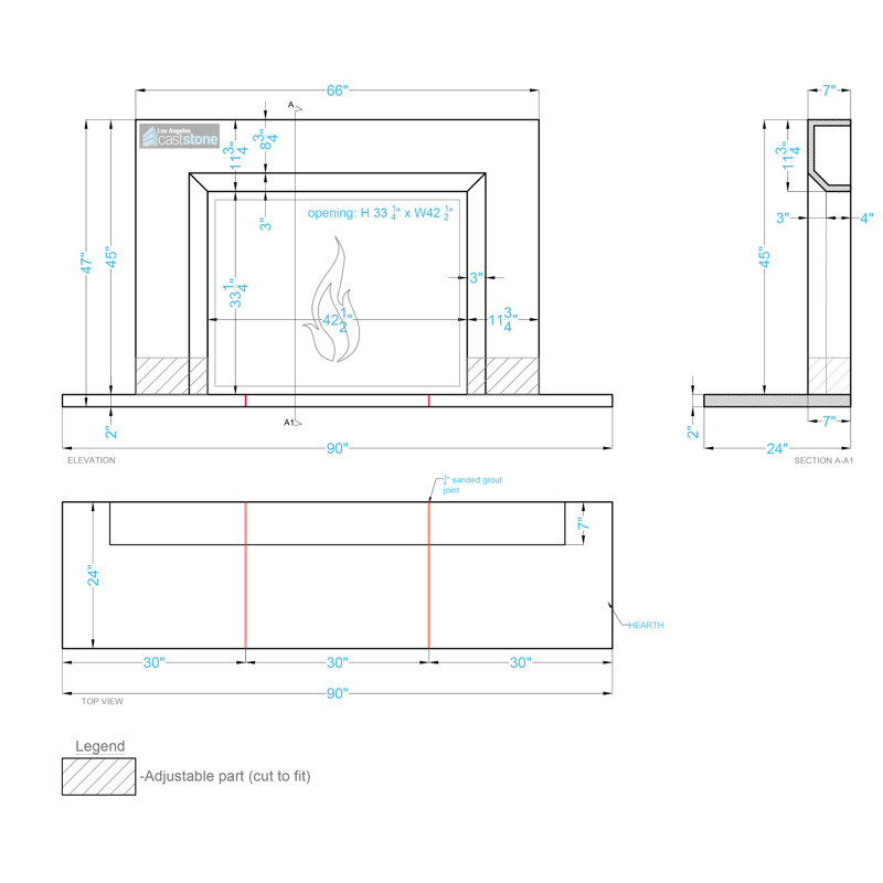 Miami (Black) Fireplace Surround