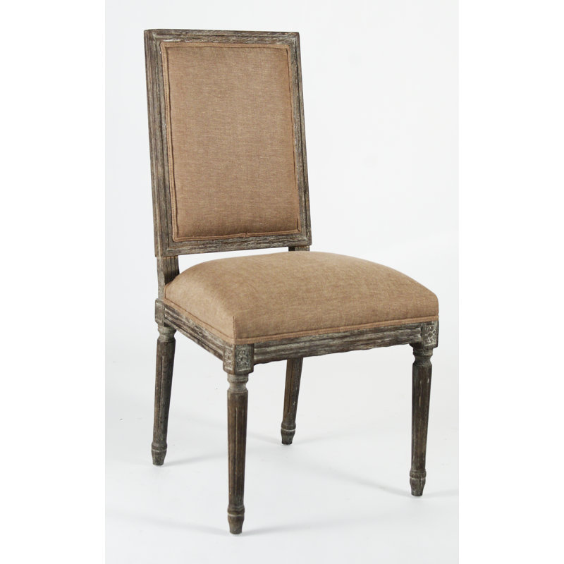 Chaise rembourrée Bodil, Chêne anthracite, Cuivre