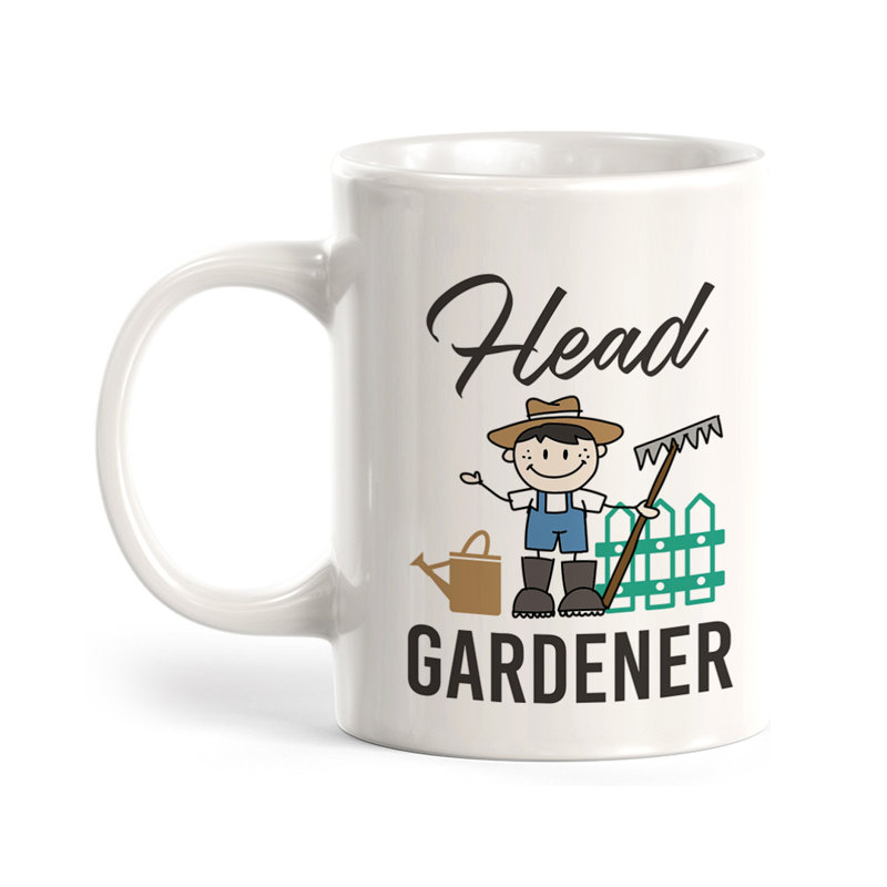 Tasse à café 11 oz Head Gardener, Ensemble de verres à lait, Plastique polypropylène