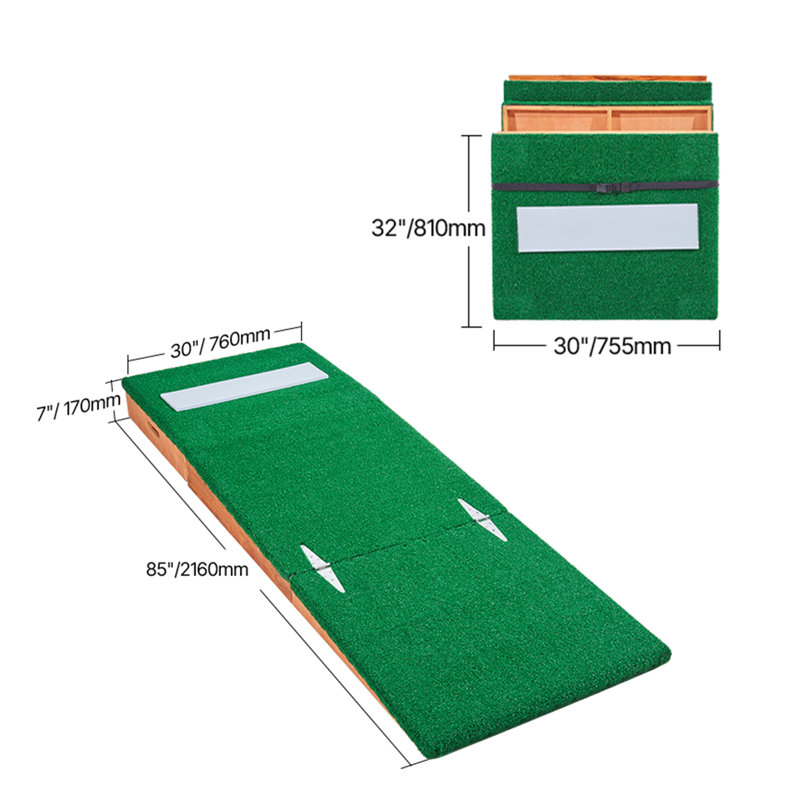 Pitching Portable Pitcher Baseball Softball Entraînement extérieur, H 7 po x l 85 po x P 30 po